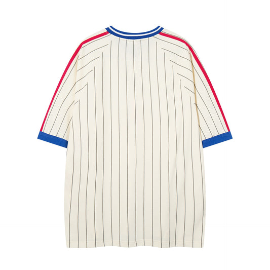 Striped 7 football jersey short sleeved