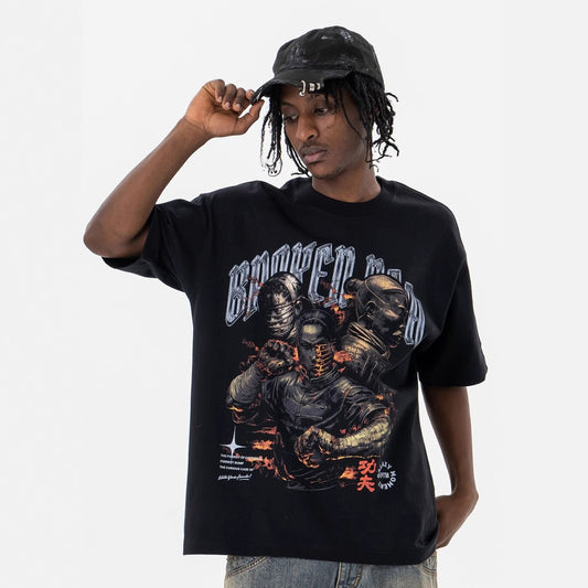 “Rampage” Print Casual Short Sleeve T-Shirt