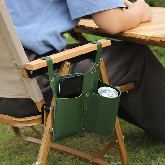 Camping Chair Leather Storage Bag