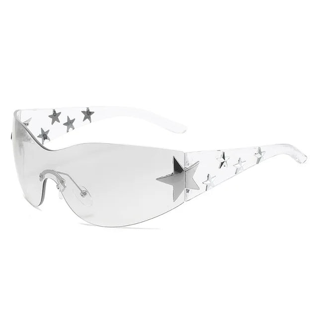 New diamond studded sunglasses five pointed star