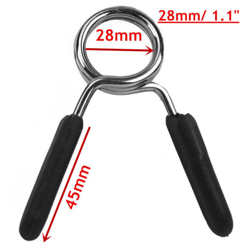 2Pcs 28mm Spring Barbell Gym Clip