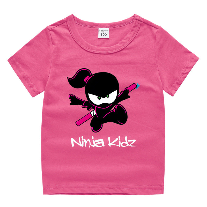 Children's “Ninja” clothing short sleeved T-shirt