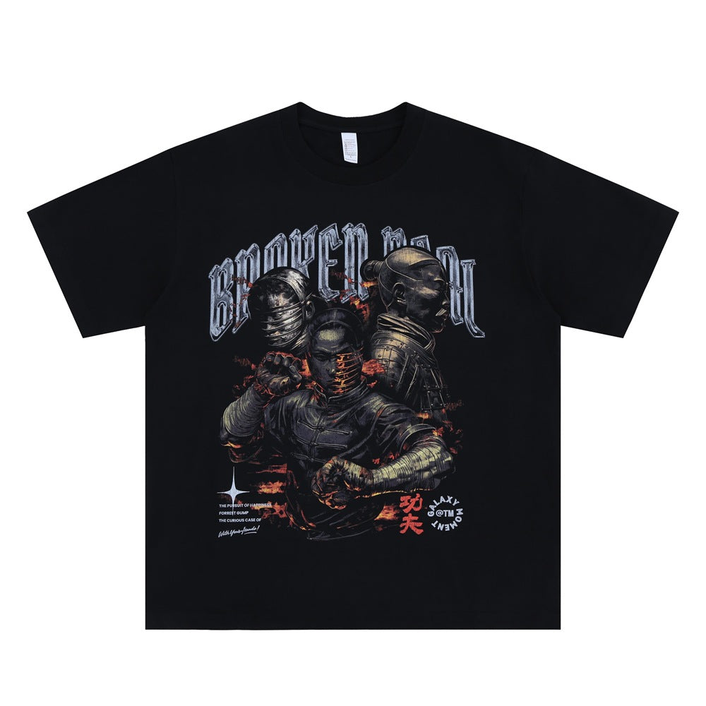 “Rampage” Print Casual Short Sleeve T-Shirt
