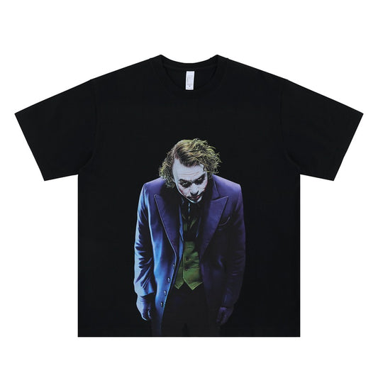 “Joker” Dark Breathable Printed Crew Neck Short Sleeve T-Shirt