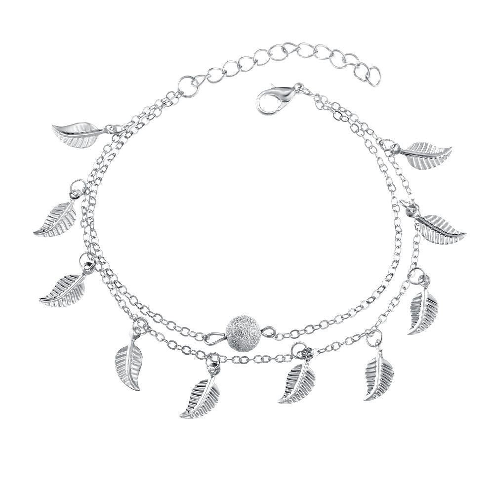 Tassel small leaf foot jewelry