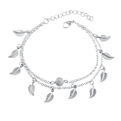 Tassel small leaf foot jewelry