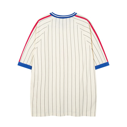 Striped 7 football jersey short sleeved
