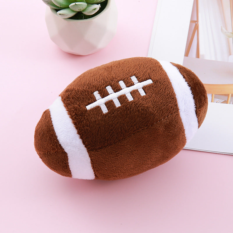 Pet Plush Squeaky Simulation Ball Toy