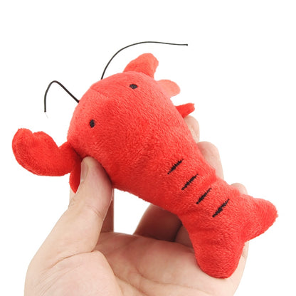 2PCS Lobster Plush Squeaky Toy