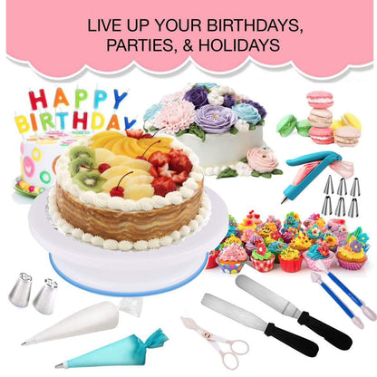 220-Piece Cake Decorating Turntable Set
