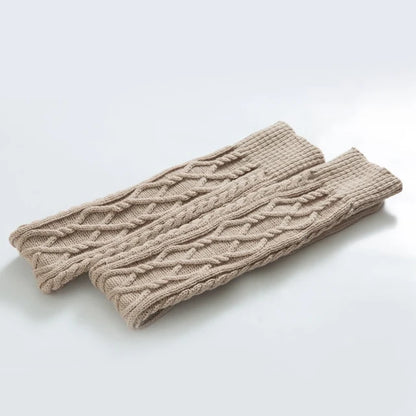 Knitted knee over foot warm leg socks