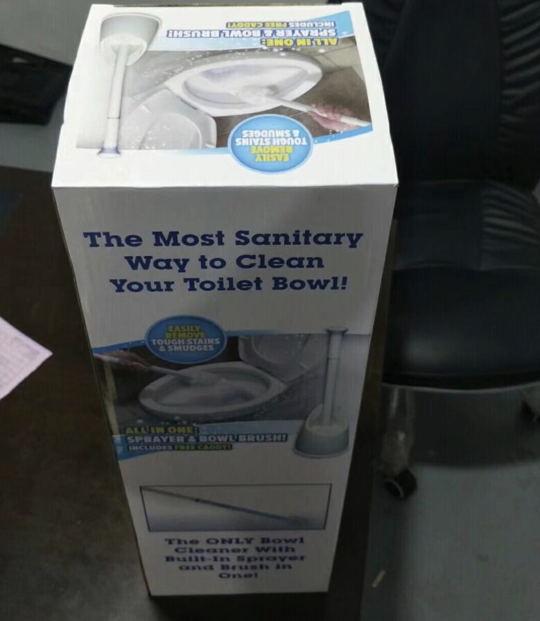 New Toilet Brush Spray Away eCleaning Brush