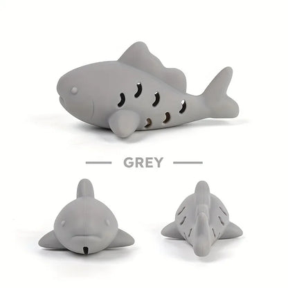 Silicone fish young cat pet teasing cat gnawing and hiding food