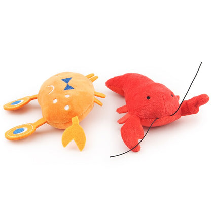 2PCS Lobster Plush Squeaky Toy