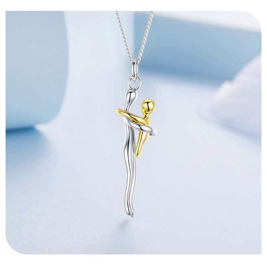Mother-Daughter Embrace Clavicle Chain