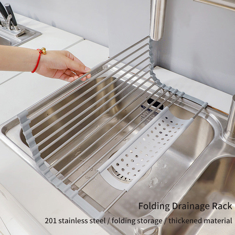 201 Stainless Steel Collapsible Drain Rack