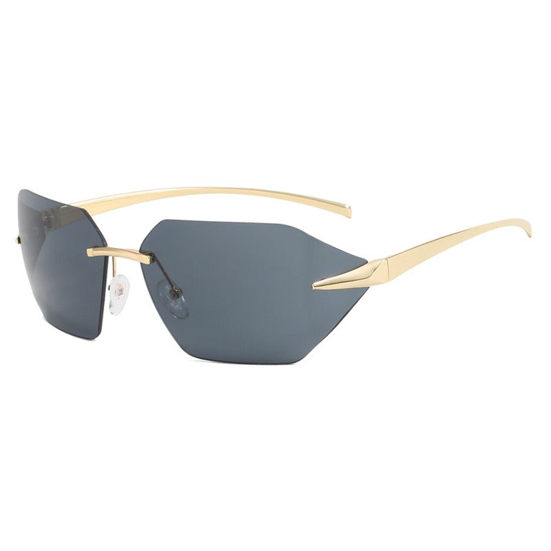 Frameless one-piece sunglasses