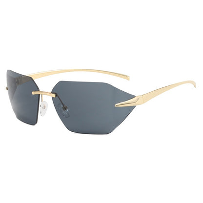 Frameless one-piece sunglasses