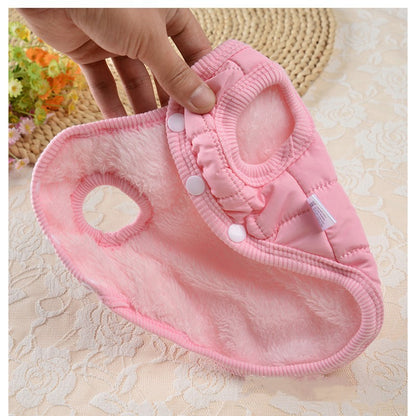 Pet dog clothing winter cotton dog vest jacket