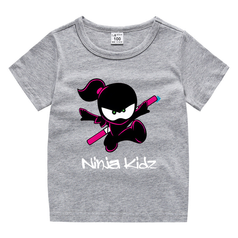 Children's “Ninja” clothing short sleeved T-shirt