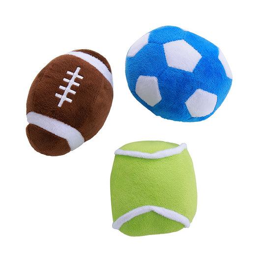 Pet Plush Squeaky Simulation Ball Toy