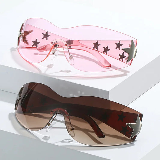 New diamond studded sunglasses five pointed star
