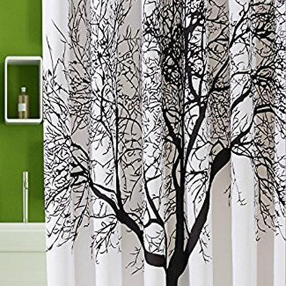Shower Curtain Fabric 180x180 Tree Design