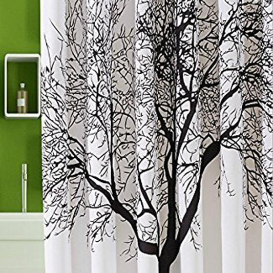 Shower Curtain Fabric 180x180 Tree Design