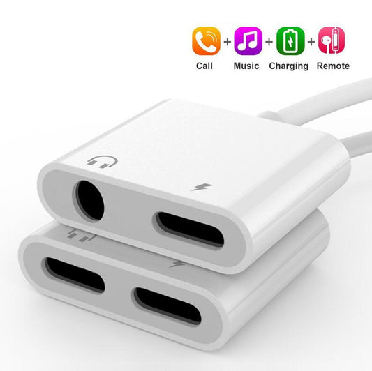 2 in 1 Audio Charge Adapter For iPhone