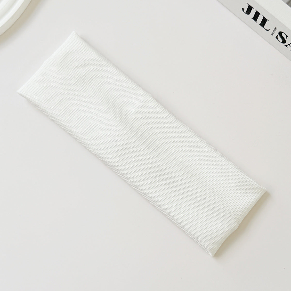 Cotton Elastic Headband Wide Sweat-Absorbent Band