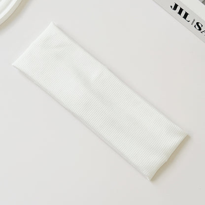 Cotton Elastic Headband Wide Sweat-Absorbent Band
