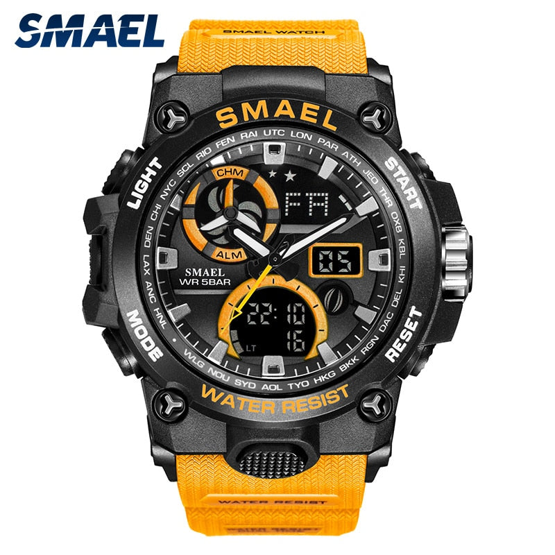 SMAEL 8011 Sport Watch Men Dual Time