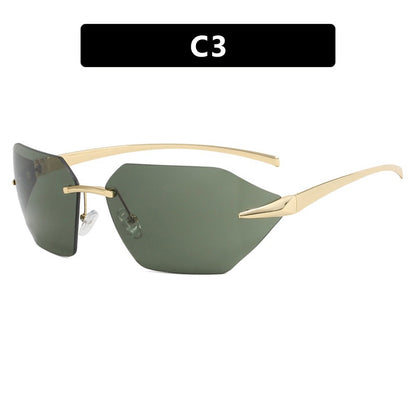 Frameless one-piece sunglasses