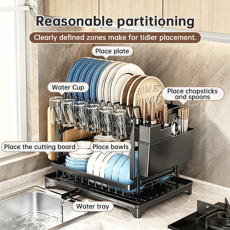 2-Tier Large Capacity Dish Drying Rack