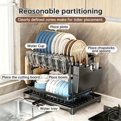 2-Tier Large Capacity Dish Drying Rack