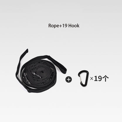 Outdoor camping tent storage rope