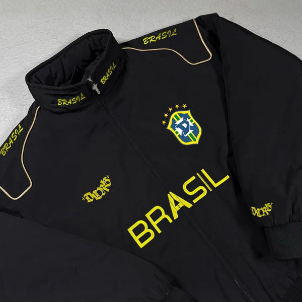 BRASIL embroidered football jacket