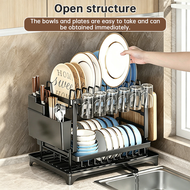 2-Tier Large Capacity Dish Drying Rack
