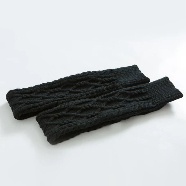 Knitted knee over foot warm leg socks