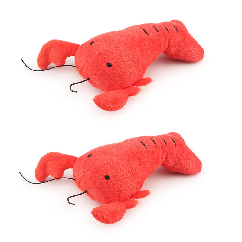 2PCS Lobster Plush Squeaky Toy