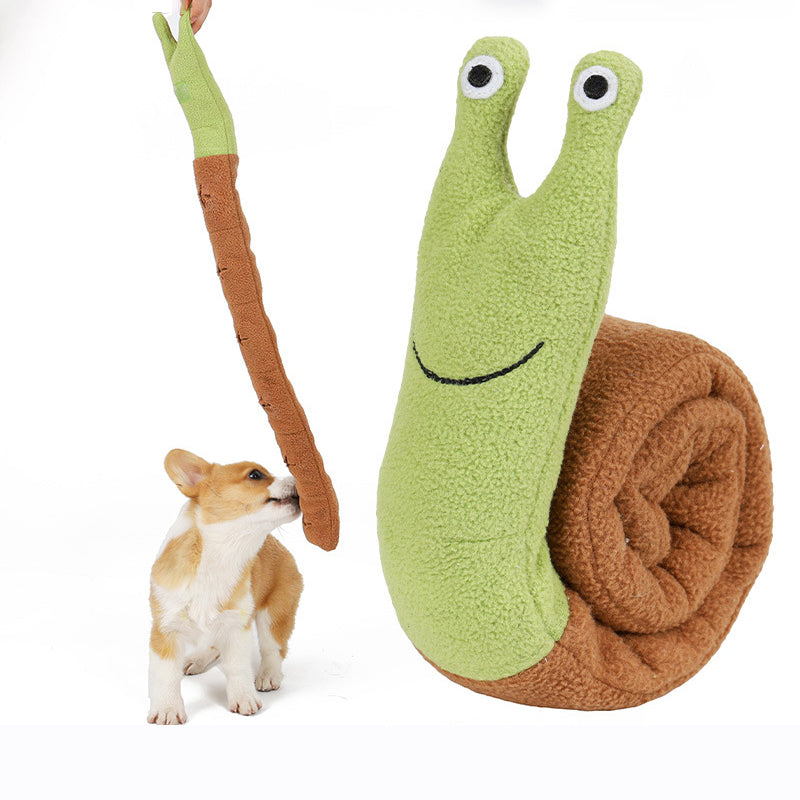 Snail Sniff Pet Toy Plush Molar Puppy Toy Voice Interaction