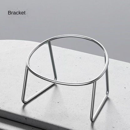 Stainless Steel Pet Feeding Bowl with Elevated Sloped