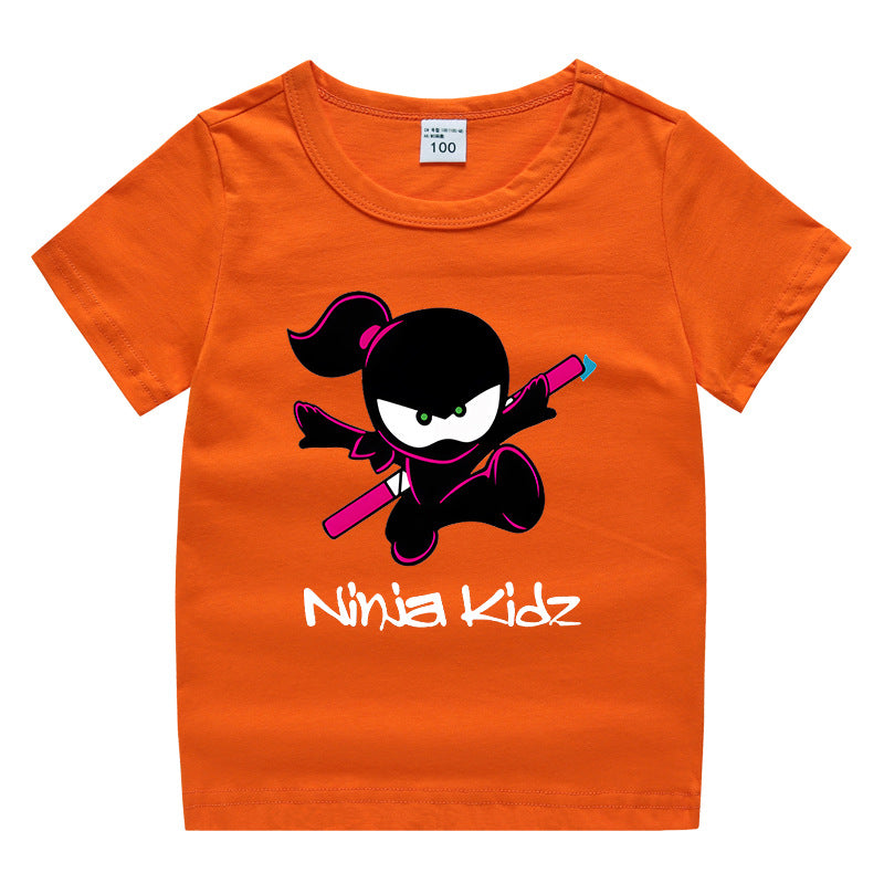 Children's “Ninja” clothing short sleeved T-shirt