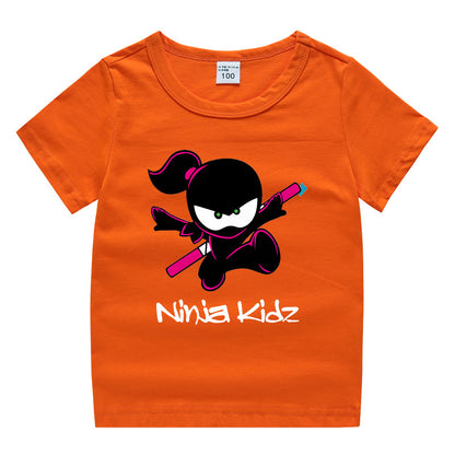 Children's “Ninja” clothing short sleeved T-shirt