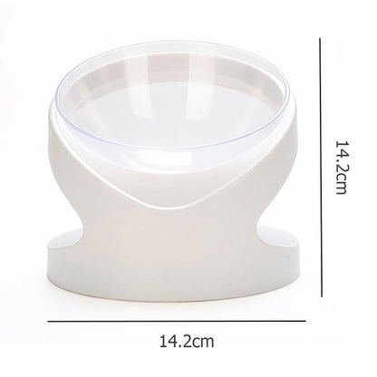 Pet Bowl With Sloping Mouth To Protect Cervical Vertebra