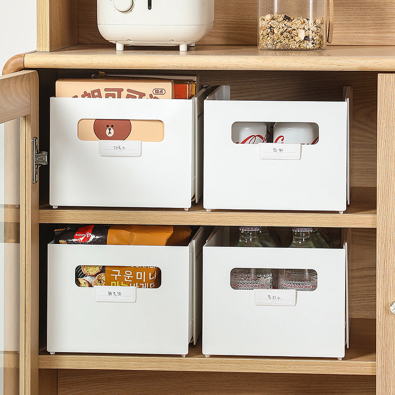 Kitchen Drawer Storage Box Retractable Cabinet Right Angle Storage Box