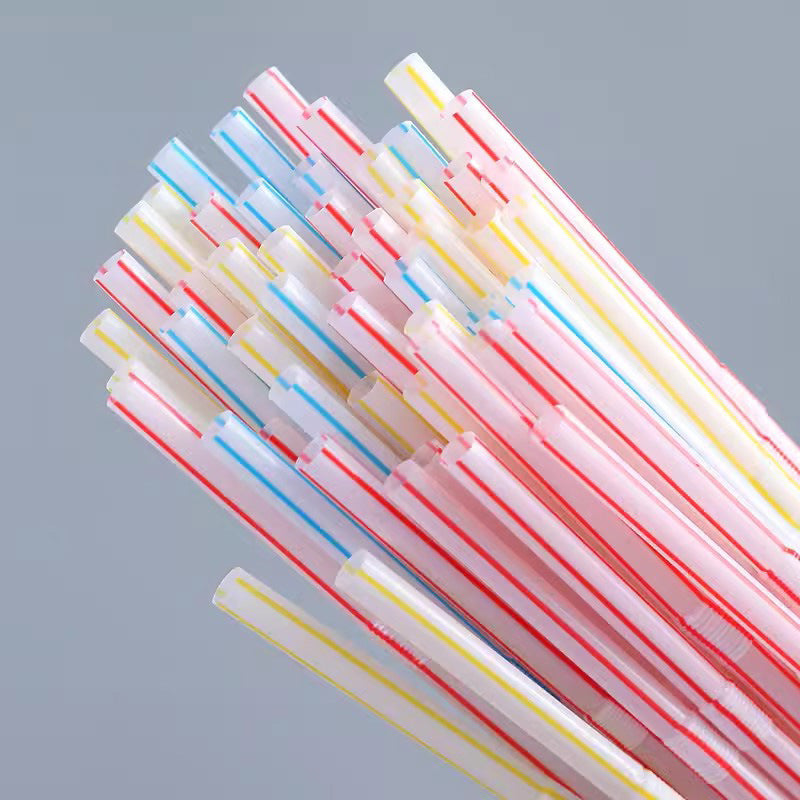 Flexible Colorful Plastic Straws 100-Pack