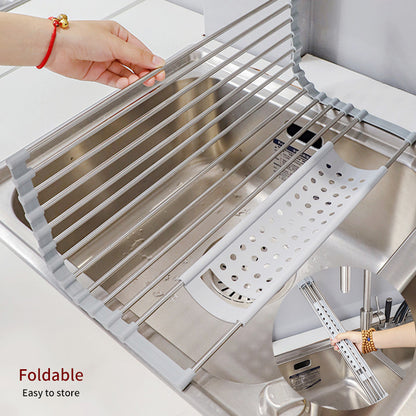 201 Stainless Steel Collapsible Drain Rack