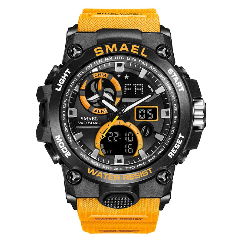 SMAEL 8011 Sport Watch Men Dual Time
