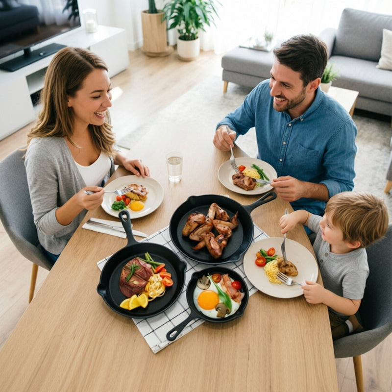 4pc Cast Iron Skillet Set